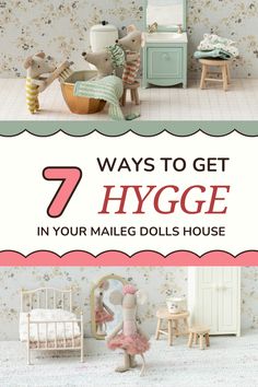 7 ways to get Hygge in your Maileg doll house Maileg Dollhouse Furniture Diy, Maileg Mouse Furniture Diy, Maileg Mouse Dollhouse, Doll House Inspiration, Scandinavian Dollhouse, Maileg House, Maileg Dollhouse