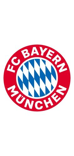 the logo for the soccer team is shown in red and blue on a white background