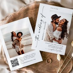 Idea for Elegant Wedding Save The Date Boho, Boho Save The Date, Minimalist Save The Date, Black And White Wedding Invitations, Modern Save The Dates, Minimalist Cards, Modern Minimalist Wedding, Photo Save The Date, Save The Date Template