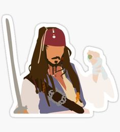 جوني ديب, Kaptan Jack Sparrow, Posca Art, Disney Sticker, Jack Sparrow