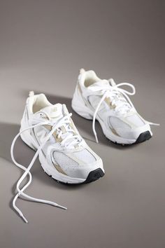 New Balance 530 Sneakers | Anthropologie European Sneakers, New Balance 530 Outfit, Pretty Sneakers, Fall Sneakers, Nike Fashion Shoes, Pretty Shoes Sneakers, Dad Sneakers, Dad Shoes, White Sneakers Women