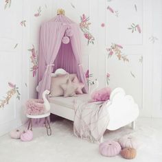 Play Nook, Baby Bed Canopy, Baby Crib Canopy, Princess Canopy, Playhouse Bed, Kids Canopy, Canopy Curtains, Crib Canopy, Pom Garland