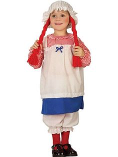 Brand New! Includes: Mop Hat with Braids Dress Pantaloons Toddler 2-4T Rag Doll Halloween Costume, Raggedy Ann Costume, Rag Doll Costume, Rag Doll Dress, Hat With Braids, Costume Toddler, Halloween Party Outfits, Toddler Halloween Costumes, Toddler Costumes