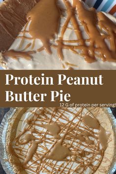 the peanut butter pie is ready to be eaten