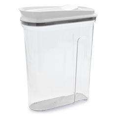 a clear plastic container with a lid