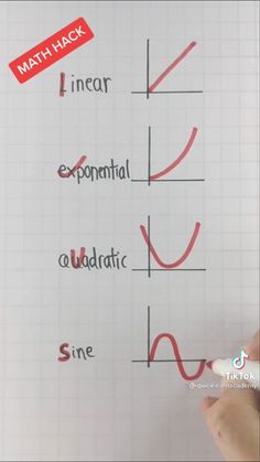 a hand is writing on a piece of paper with red marker and the words math hack