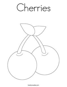 cherries with the word cherries in black and white, on a white background