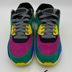 Brand New Nike Air Max 90 Qs Viotech 2.0 Mens Trainers New With Box Size 5y / 6.5 Women’s Nike Multicolor Functional Running Shoes, Sporty Green Custom Sneakers Fade-resistant, Multicolor Synthetic Sneakers For Training, Sporty Green Custom Fade-resistant Sneakers, Multicolor Synthetic Running Shoes For Training, Multicolor Cushioned Sneakers For Sports, Functional Multicolor Low-top Sneakers, Functional Multicolor Sneakers, Nike Multicolor Running Shoes