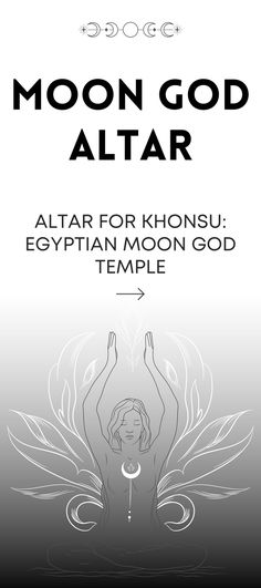 the moon god altar for khonsu's egyptian moon god temple is shown in black and white