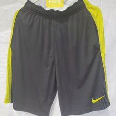 Nike Shorts For Men Size Small New Never Used Without Tags Color: Dark Gray/ Volt Green Dri-Fit Shorts Nike, Shorts For Men, Gray Yellow, Shorts Athletic, Nike Shorts, Men's Nike, Dark Gray, Dri Fit, Mens Shorts