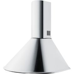 a stainless steel range hood on an isolated white background