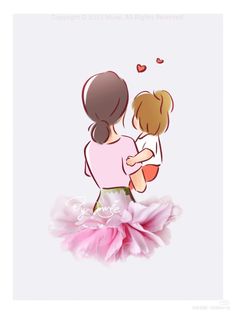 Mothers Day Cartoon Drawing, Mom Daughter Wallpaper, Mother Daughter Dp, Mother And Daughter Wallpaper, Mother Daughter Wallpaper, Mom And Daughter Cartoon, Mom And Daughter Drawing