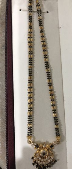 Black Mangalasutram Chain Designs, Nalapusalu Designs Gold Long Latest, Black Beaded Jewelry Indian Gold, Nallapusalu Earrings, Nalla Pusalu Designs Latest Long, Mangalasutram Chain Designs, Black Beads Mangalsutra