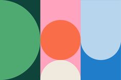 an image of two different colored circles in the same color scheme, one is green and the other is pink