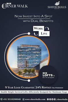 an advertisement for a real estate in india with the words work live written on it