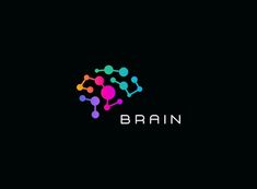 the logo for brain, which is designed to look like an abstract structure with colorful dots