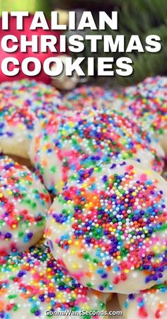 italian christmas cookies with sprinkles on top