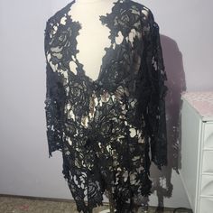 Brand: Xpluswear Size: 4x Color: Black Condition: Nwt Stretch: No Measurements: 32 Long, 25 Sleeve, 26 Pit To Pit Key Words: Open, Eye Hook Closure, Unique Floral Nonsmoking Same Day Or Next Day Shipping Offers & Bundles Welcome *Measurements Can Vary Slightly Black Open Front Cardigan For Night Out, Key Words, Eye Hook, Open Cardigan, Cardigan Jacket, Black Lace, Jackets For Women, Bundles, Key