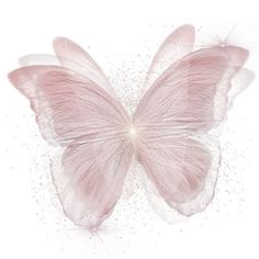 a pink butterfly flying through the air with bubbles on it's wings and back