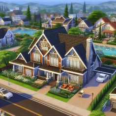 Sims 4 House Inspiration, Sims Mansion, Sims 4 House, The Sims 4 Lots, University Housing, Sims Freeplay Houses, Sims Inspiration, Sims Houses, Sims Builds