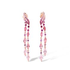 PRICES MAY VARY. ♥Gorgeous Style♥ Delicate pink ombre earrings are wonderful complements for you to attend party, wedding, dating, and other occasions, will decorate you charming and gorgeous, stand out in the crowd, and giving you a better wearing experience ♥Quality Material♥ Made of fine 925 Sterling Silver with high quality metal plating added to enhance shine, durable and low irritation, safe and comfortable to wear for a long time, not easy to rust, simple and stylish, enhance your eleganc Elegant Pink Dangle Linear Earrings, Pink Adjustable Dangle Chandelier Earrings, Valentine's Day Cubic Zirconia Gemstone Earrings, Pink Ruby Dangle Earrings, Pink Multi-stone Earrings In Fine Jewelry Style, Linear Earrings, Spinel Stone, Silver Ombre, Ombre Earrings