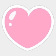 Sticker featuring a pink heart -- Choose from our vast selection of stickers to match with your favorite design to make the perfect customized sticker/decal. Perfect to put on water bottles, laptops, hard hats, and car windows. Everything from favorite TV show stickers to funny stickers. For men, women, boys, and girls. Cute Heart Stickers, Pink Heart Sticker, Kawaii Heart, Sticker Heart, Baby Shower Souvenirs, Pink Bubblegum, Scrapbook Background, Emoji Stickers, Hydroflask Stickers