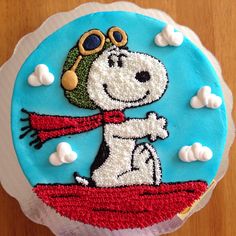 a cake decorated with a cartoon character on it