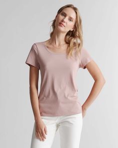 Relaxed Fit Soft-washed T-shirt With Scoop Neck, Cotton Scoop Back Top For Summer, Everyday Cotton T-shirt With Scoop Neck, Casual Modal T-shirt, Casual Modal Scoop Neck Top, Basic Everyday Modal Tops, Basic Modal Tops For Everyday, Basic Modal Tops For Everyday Wear, Relaxed Fit Scoop Neck T-shirt