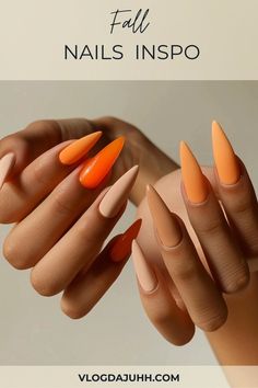 Explore a variety of fall nail designs that are perfect for this season. From warm tones to elegant patterns, find the look that's right for you. #FallNails #AutumnNailArt #NailDesigns #FallNailInspo #NailArtTrends #AutumnNailColors #SeasonalNails #NailInspiration Fall Stiletto Nails, Fall Nail Inspiration, Best Nail Polish Brands, Fall Nail Inspo, August Nails, September Nails, Matte Nail, Fall Gel Nails, October Nails