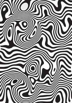 an abstract black and white background with wavy lines