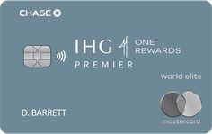 the chase credit card is shown with one reward and two mastercard logos on it