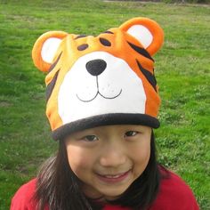 Tiger Fleece Hat  Baby Toddler Children Adult by DinkyDimples Concert Costumes, Fleece Projects, Kids At Heart, Fleece Hats, 2022 Year, Winter Shopping, Boys Outfits, Textiles Projects, Dog Fleece