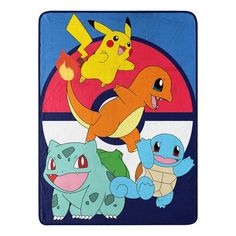 a towel with pokemon characters on it