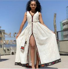 Our Habeshan dresses represent quality and simplicity. The Cotton was handpicked by us giving them a unique design. Kitenge Designs Dresses, Addis Ababa City, Modern Habesha Dress, Ethiopian Braids, Ethiopia Dress, Ethiopian Aesthetic, Habesha Culture, Ethiopian Wedding Dress, Habesha Wedding