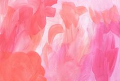 an abstract painting with pink and orange colors