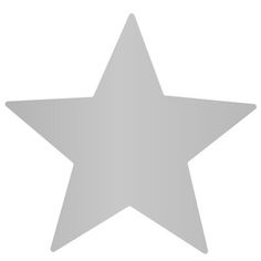 a silver star on a white background with clipping area for text or image illustration