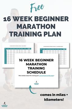 a flyer for a marathon training plan