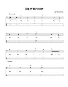 happy birthday sheet music for guitar