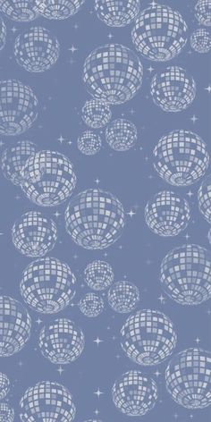 a blue background with white circles and stars