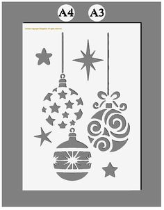 a4 christmas ornament stencil