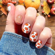 Pumpkin Nails, Cute Nails For Fall, Festival Nails, Cute Nail Art