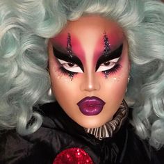 Alternative Drag Makeup, Mardi Gras Makeup, Sugarpill Cosmetics, Kim Chi