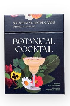 Put a little nature in your glass! This beautifully illustrated deck is packed full of delicious, boozy cocktail recipes that celebrate floral, herbaceous and fruity ingredients. Features: 40 botanical cocktail recipes Recipes for infusing your own spirits at home Botanical takes on old favourites and new classics Easy-to-follow recipes Marigold Margarita, Magical Cocktails, Basil Smash, Lime Basil, Herbs And Flowers, Drinks Trolley, Fruity Cocktails