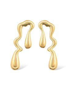 These elegant Roots Earrings feature a luxurious 18k gold or white rhodium plating. Expertly crafted with quality materials, they offer a sophisticated touch to any outfit. Perfect for any occasion, elevate your style with these stunning earrings. Trendy Plated Earrings For Party, Trendy Yellow Gold Party Earrings, Elegant Metal Linear Earrings For Evening, Trendy Gold Plated Pierced Earrings, Chic Gold Plated Clip-on Earrings For Formal Occasions, Trendy Yellow Gold Earrings For Formal Occasions, Trendy Teardrop Earrings For Evening, Trendy Gold Earrings For Formal Occasions, Trendy Gold Earrings For Evening