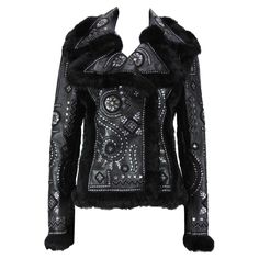 OSCAR DE LA RENTA for Neiman Marcus Amazingly Embellished 100% Leather with FOX Trim Jacket US size 6 Color – Black 100% Real FOX Trim, Silver-Tone Studs, Snap Button Closure, Fully Lined – 100% Silk. Measurements: Length – 22 inches, Shoulder– 16 inches, Bust - 34/36 inches, Sleeve Length with Fur – 26 inches. Made in USA. Brand New without tag. " Luxury to me is not about buying expensive things; it's about living in a way where you appreciate things." Oscar de la Renta Fur Trim Dress, Fox Fur Jacket, Fur Leather Jacket, Embellished Jacket, Trim Jacket, Real Leather Jacket, Trim Dress, Embroidered Jacket, Vintage Jacket