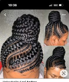 Goddess Braids Cornrows Updo, Updo Braids For Black Hair High Bun, Feed In Ponytail Braids, Ponytail Braid Styles, Goddess Braids Natural Hair