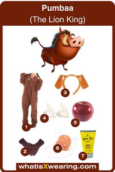 the lion king costume is shown with instructions for how to make it look like an animal