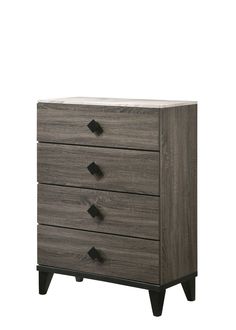 Avantika Transitional Chest Fabric () • Rustic Gray Oak (Gray) 27676-ACME Marble Bedroom, Accent Chests, Oak Chest Of Drawers, Accent Chests And Cabinets, Acme Furniture, Wooden Chest, Cabinets For Sale, Metal Drawers, Metal Trim