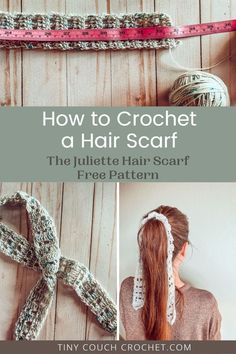 how to crochet a hair scarf with free pattern