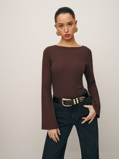 Miller Knit Top 2024 Clothes, Long Jeans, Winter Clothing, Work Clothes, Tops Fall, Professional Outfits, Business Casual Outfits, Work Attire, Fall 2024